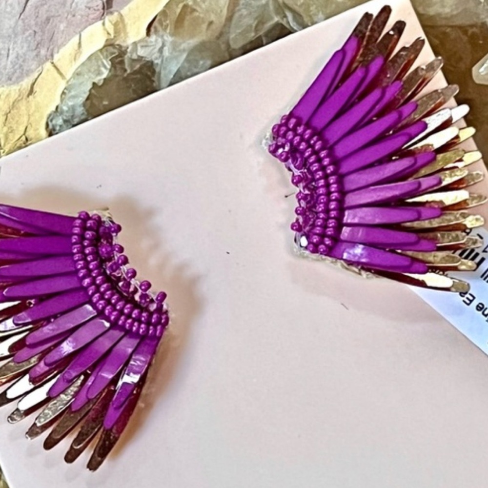 Mignonne Gavigan Gold and Purple Earrings